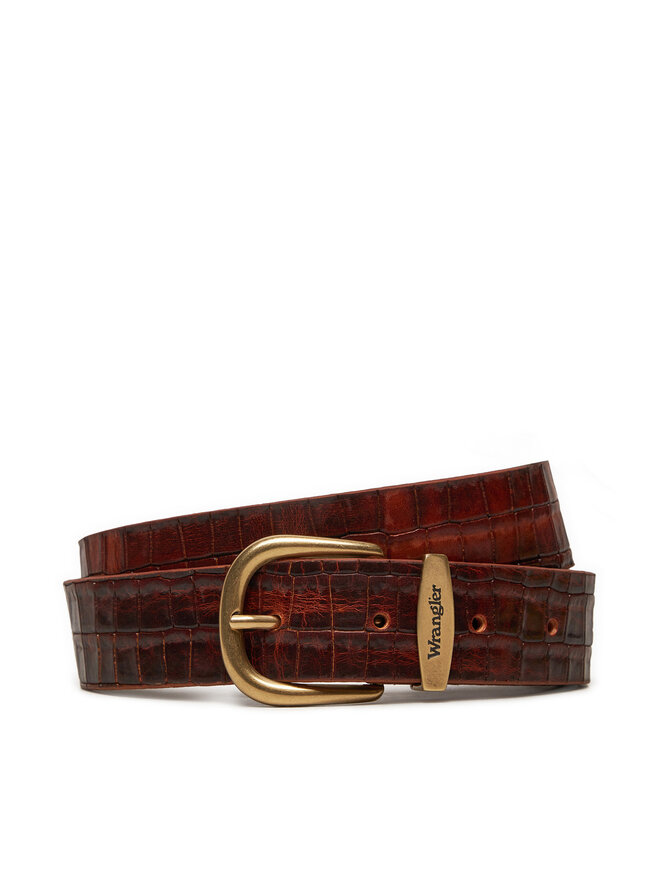 Wrangler Pasek Męski Wrangler Alligator 112358333 Brązowy