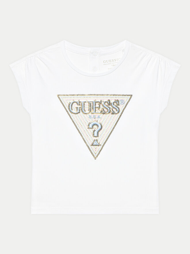 Guess Guess Camiseta K5GI12 K6YW4 Blanco Boxy Fit