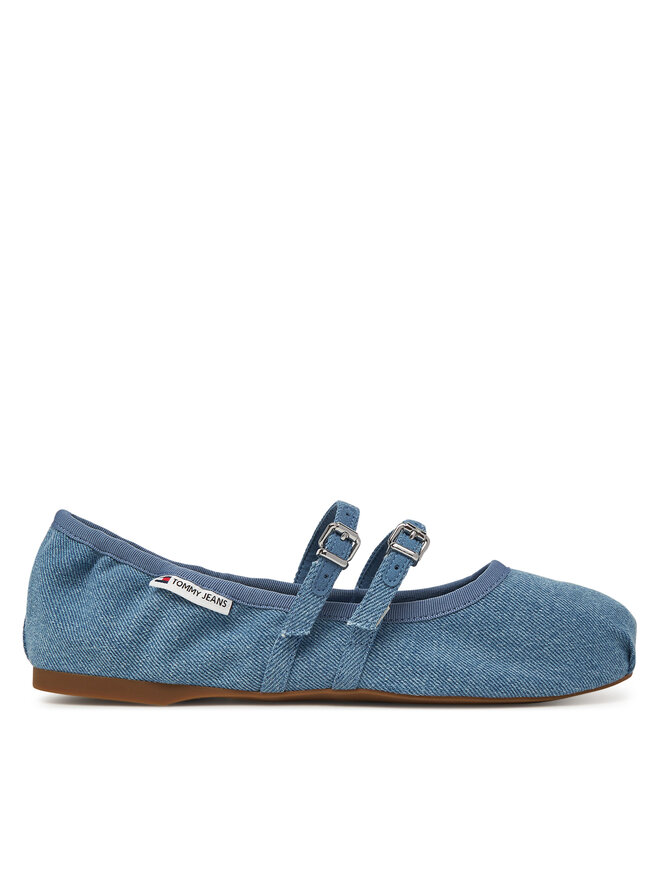Tommy Jeans Baleriny Tommy Jeans Ballerina Denim EN0EN02782 Niebieski