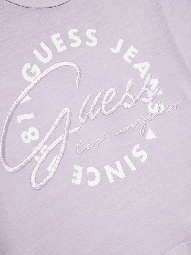 Guess Guess Marškinėliai J4GI30 K8HM4 Violetinė Boxy Fit