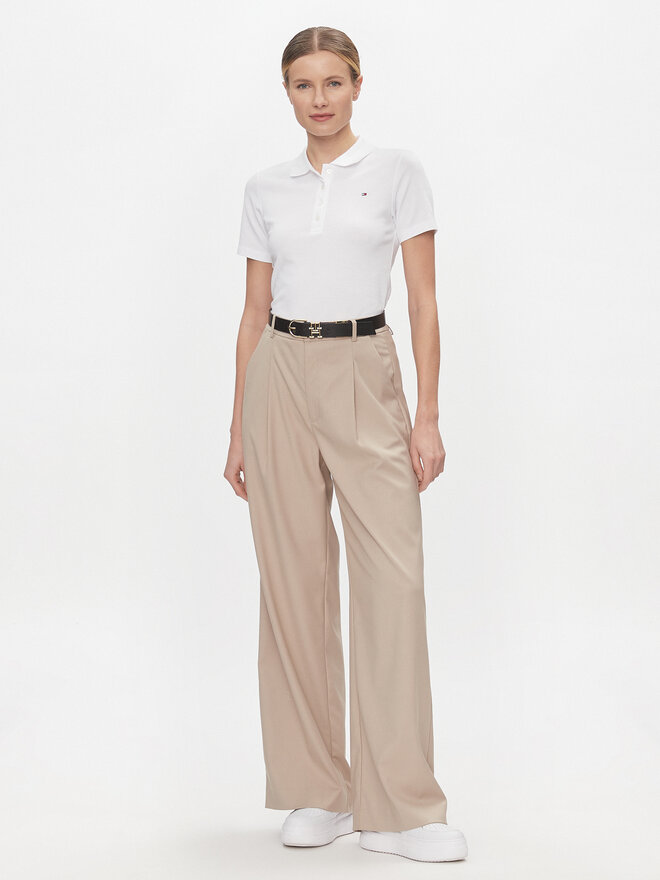 Tommy Hilfiger Tommy Hilfiger Pólóing 1985 WW0WW42047 Fehér Slim Fit