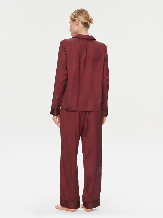 Tommy Hilfiger Tommy Hilfiger Pyjama UW0UW04830 Dunkelrot Relaxed Fit