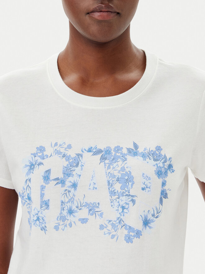 Gap Gap Marškinėliai 729555-03 Balta Regular Fit