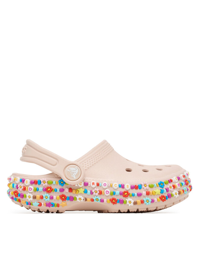 Crocs Klapki Crocs Classic Beaded Band Clog 211627 Beżowy