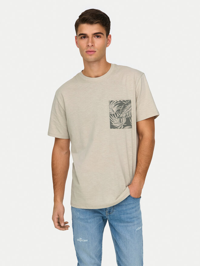 Only & Sons Only & Sons Футболка 22025286 Бежевий Regular Fit