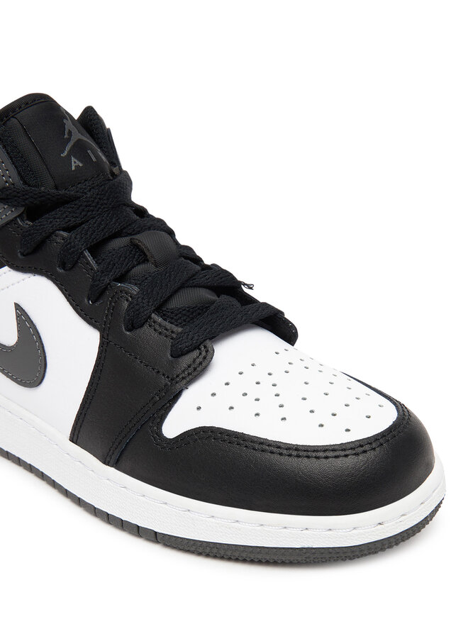 Nike GS Air Jordan 1 Mid White/Black 25㎝ Air Jordan 1 Mid White Black - DQ8423-132 / DQ8426-132