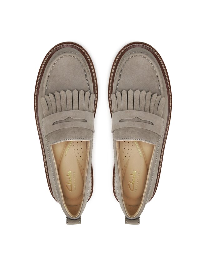 Clarks Mokasíny Clarks Oriannaw Loafer 26176640 Šedá