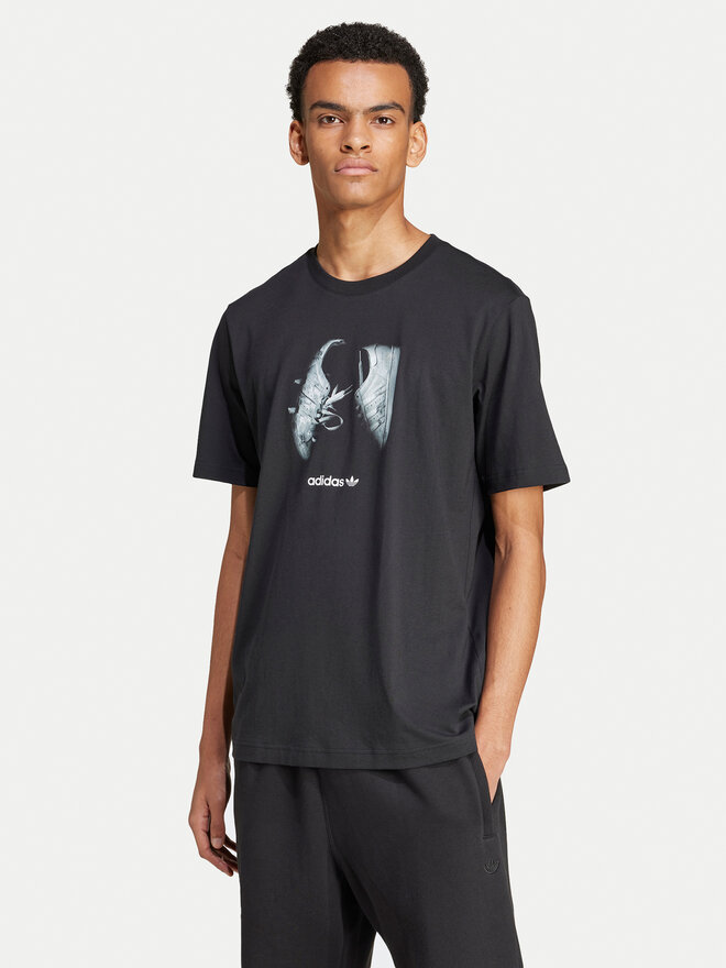 adidas adidas Marškinėliai Supply Street IY3431 Juoda Regular Fit