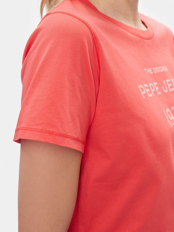 Pepe Jeans Pepe Jeans Póló Harbor PL505743 Piros Regular Fit