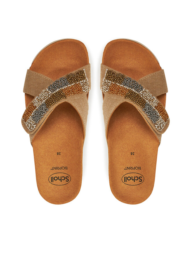 Scholl Pantoletten Scholl La Serena Strap MF32310 1056 Beige