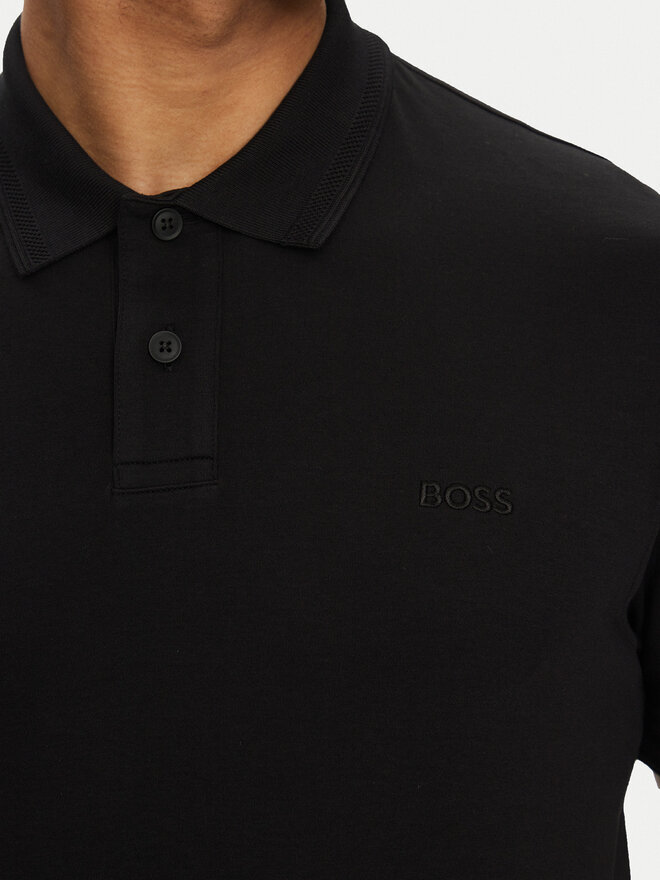 BOSS BOSS Поло Pe_Interlock 50520109 Чорний Regular Fit