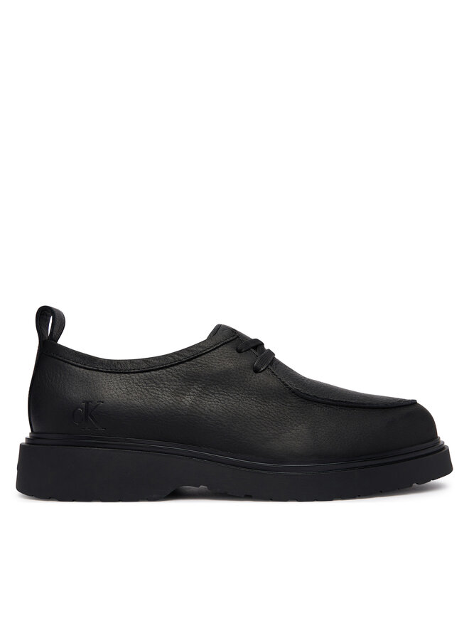 Calvin Klein Halbschuhe Calvin Klein Combat Apron Laceup Tu Lth HM0HM02245 Schwarz