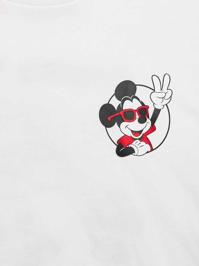 adidas adidas Marškinėliai Disney Mickey And Friends HF7576 Balta Regular Fit