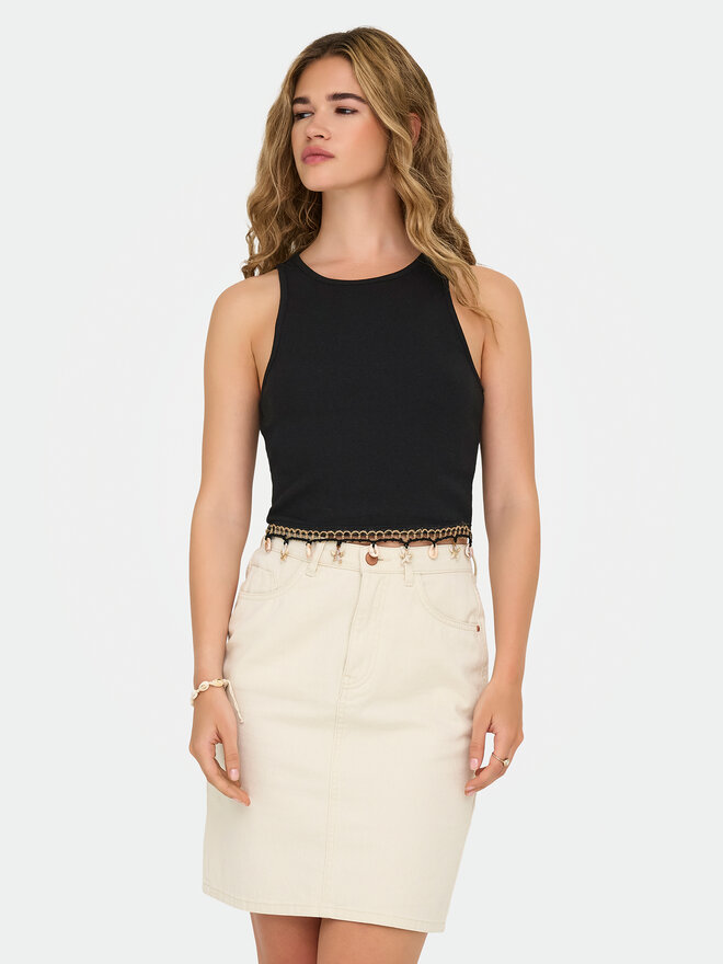 ONLY ONLY Marškinėliai Shelly 15325019 Juoda Slim Fit