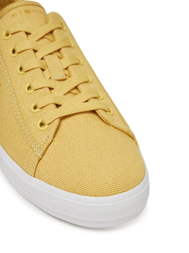 Tommy Hilfiger Tenisówki Tommy Hilfiger Vulc Canvas Lace Up Sneaker FW0FW08647 Żółty