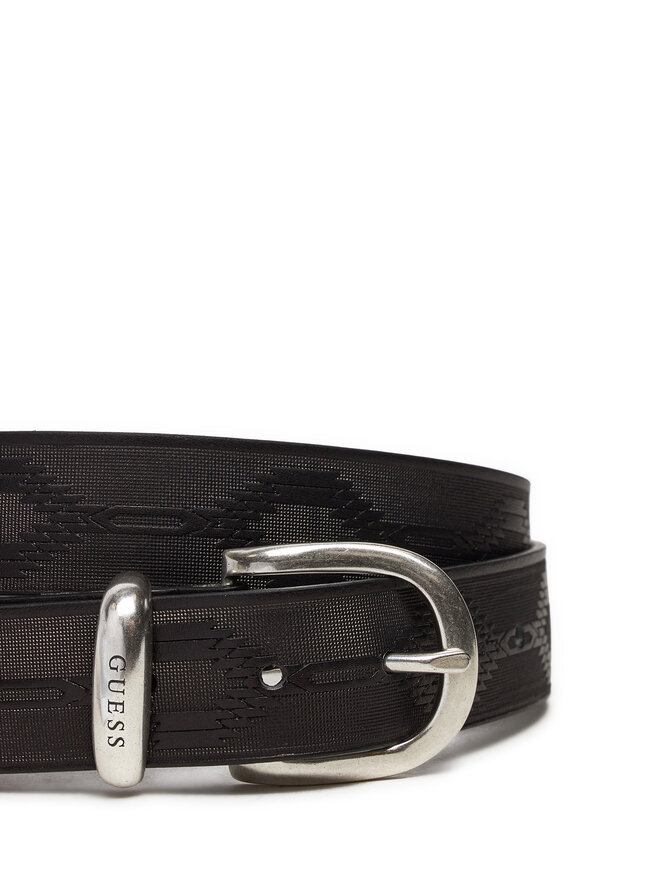 Guess Чоловічий ремінь Guess Designed Folk Belt M4BZ32 L0VH0 Чорний