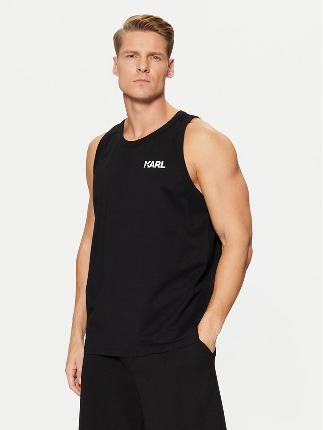 KARL LAGERFELD KARL LAGERFELD Camiseta sin mangas A1M46069 Negro Regular Fit