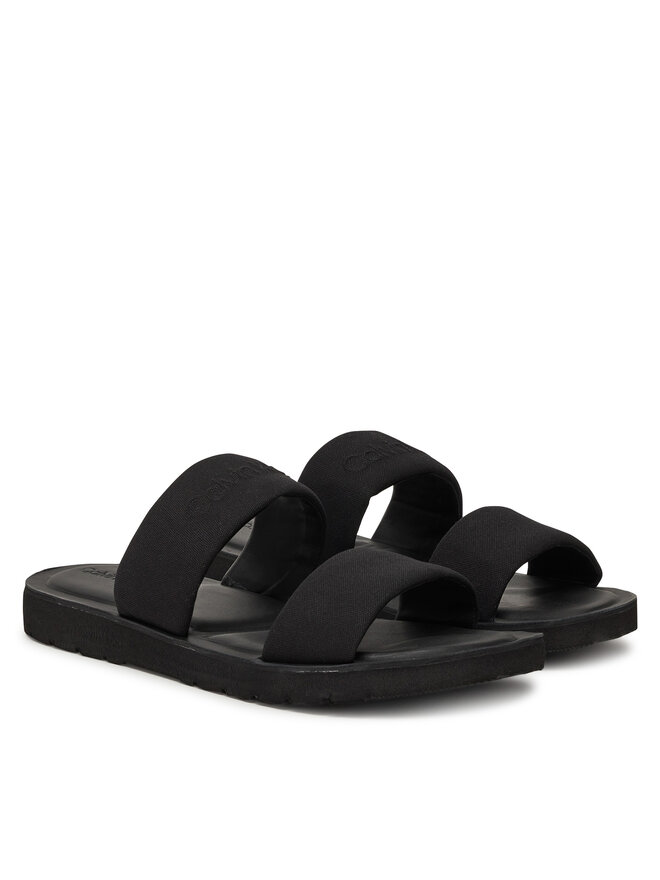 Calvin Klein Παντόφλες Calvin Klein Double Strap Cv Logo HM0HM01801 Μαύρο