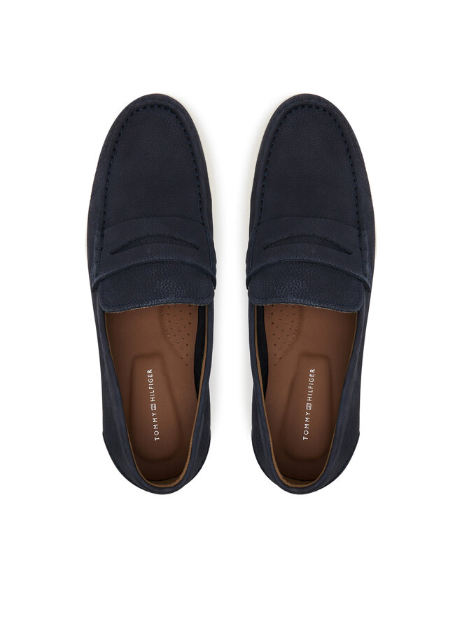 Tommy Hilfiger Μοκασίνια Tommy Hilfiger Nubuck P Loafer FM0FM05350 Σκούρο μπλε