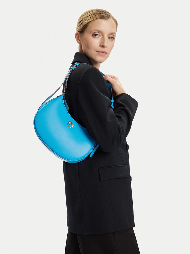 PINKO Handtasche PINKO Half Moon Mini Fl Al 25-26 PLTT 102790 A0F1 Blau