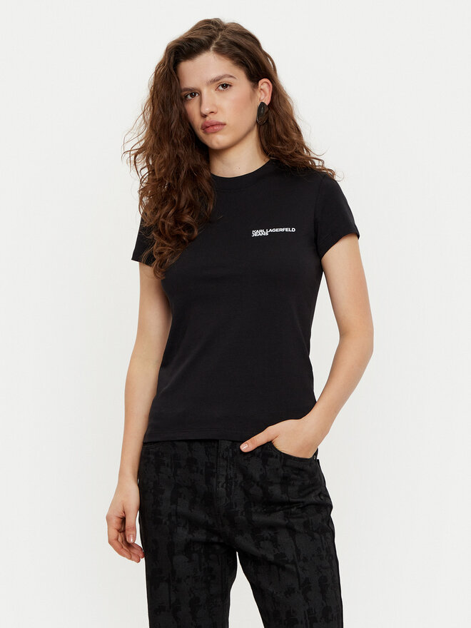 Karl Lagerfeld Jeans Karl Lagerfeld Jeans Camiseta A1W17004 Negro Slim Fit