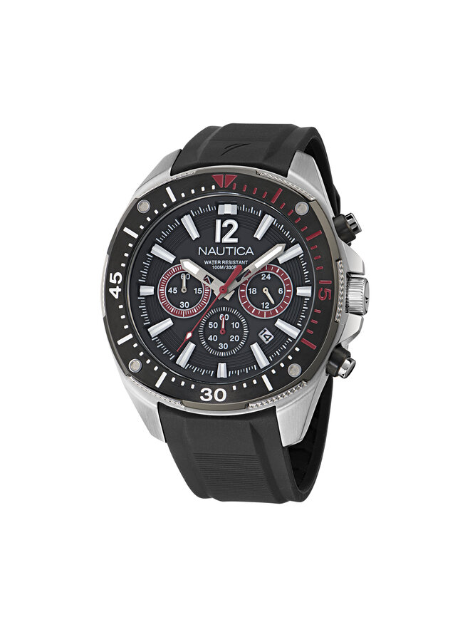 Nautica Ρολόι Nautica Sporty Chronograph NAPBSS501 Ασημί