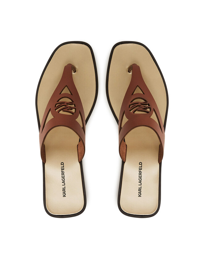 KARL LAGERFELD Japonki KARL LAGERFELD Skoot II KL80407 Brązowy