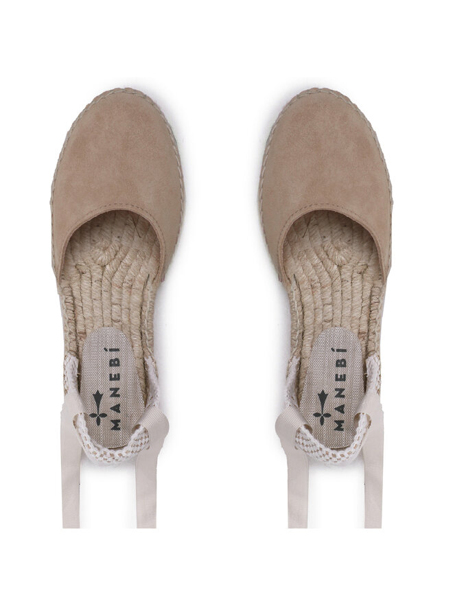 Manebi Еспадрили Manebi Suede Flat Valenciana Espadrilles K 1.1 P0 Бежов