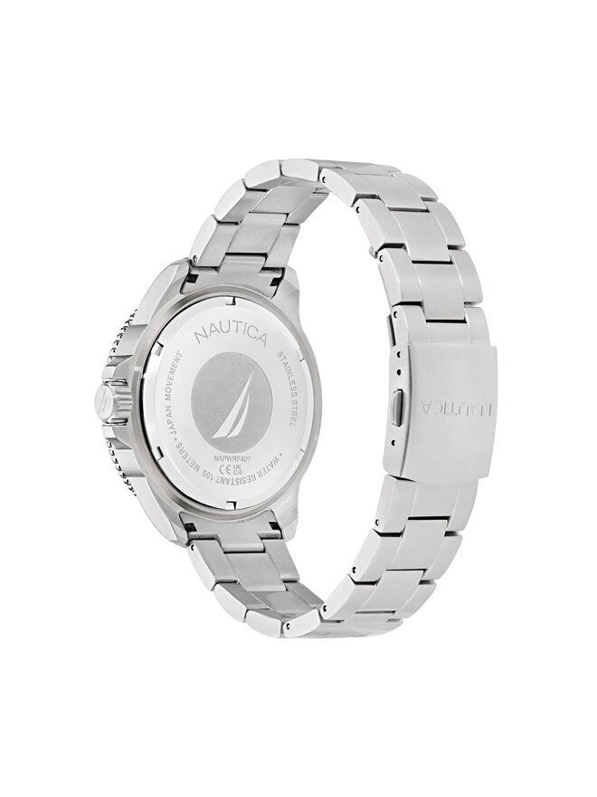 Nautica Pulkstenis Nautica Nct Windrose NAPWRF407 Sudraba