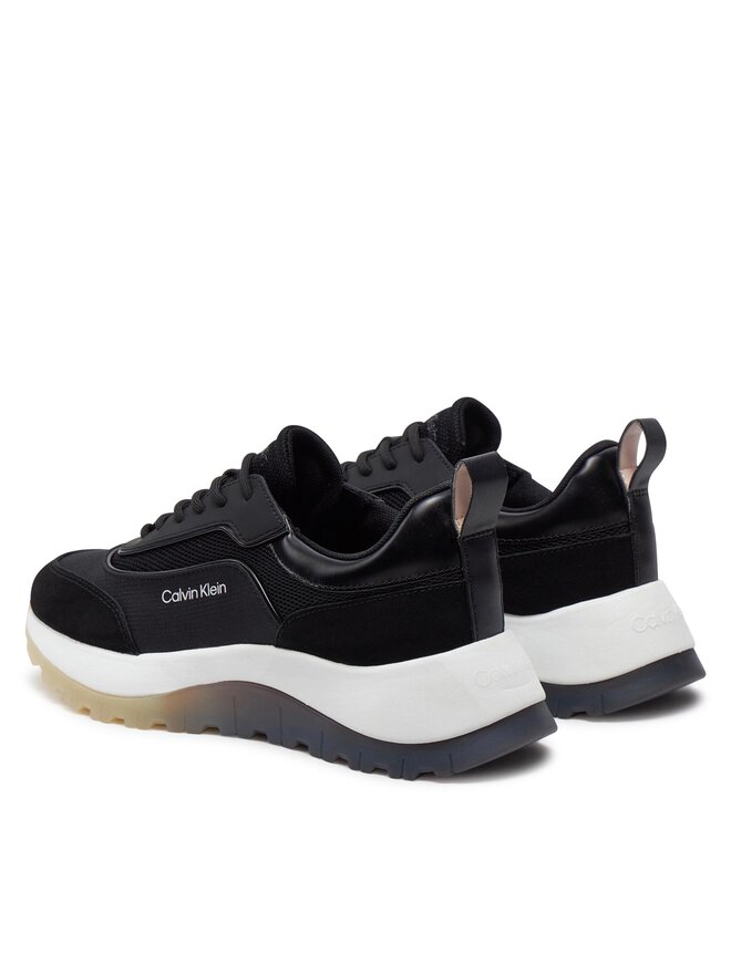 Calvin Klein Sneakersy Calvin Klein Runner Lace Up Mesh Mix HW0HW01905 Čierna