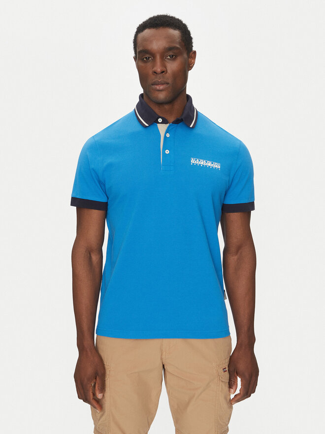 Napapijri Napapijri Polo marškinėliai E-Zeri NP0A4ID4 Mėlyna Regular Fit