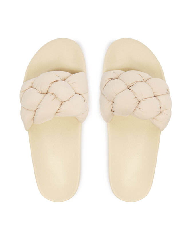 Tommy Jeans Pantoletten Tommy Jeans Tjw Braided Slides EN0EN02975 Écru