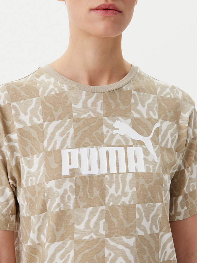 Puma Puma Marškinėliai Ess Graphic 685070 Smėlio Loose Fit