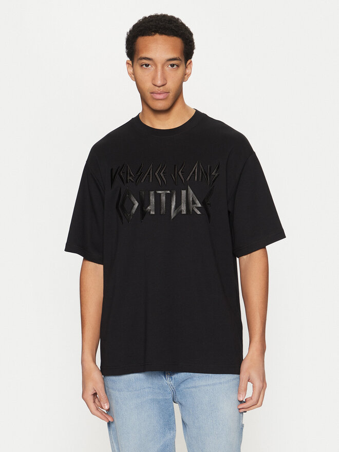 Versace Jeans Couture Versace Jeans Couture Camiseta 78GAHE02 Negro Regular Fit