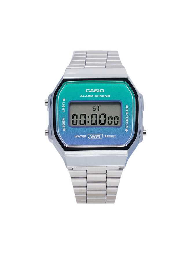 Casio Zegarek Casio Vintage A168WER-2AEF Srebrny