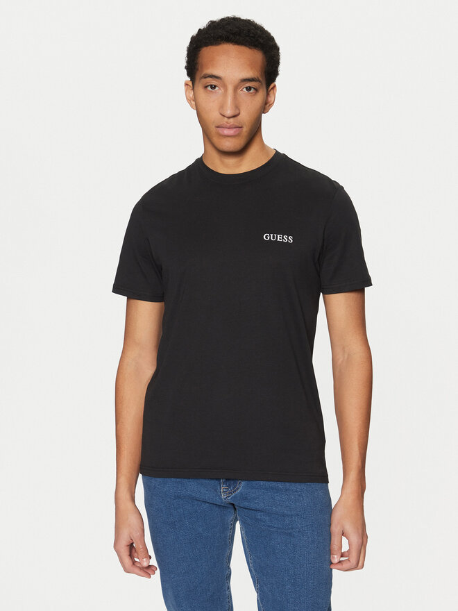 Guess Guess T-Shirt U4BM03 KCAM1 Μαύρο Regular Fit