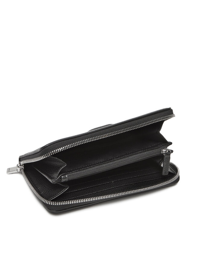 BOSS Голям дамски портфейл BOSS Anett Ziparound 50536354 Черен