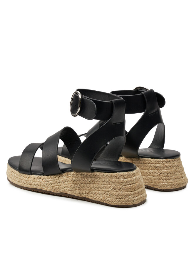 Espadrille flats black shop