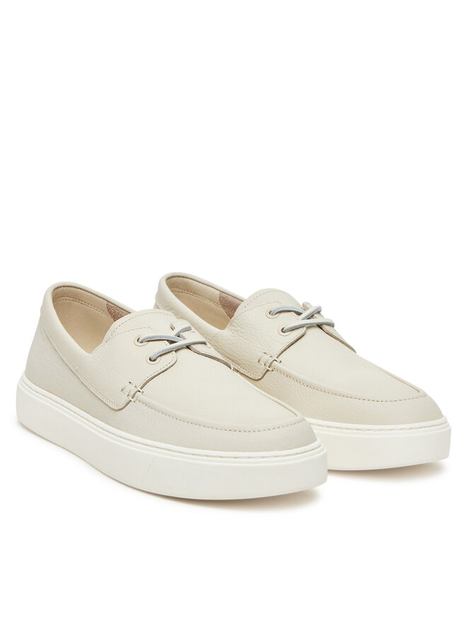 Calvin Klein Мокасини Calvin Klein Hybrid Lace Up Boat Lth HM0HM01812 Écru