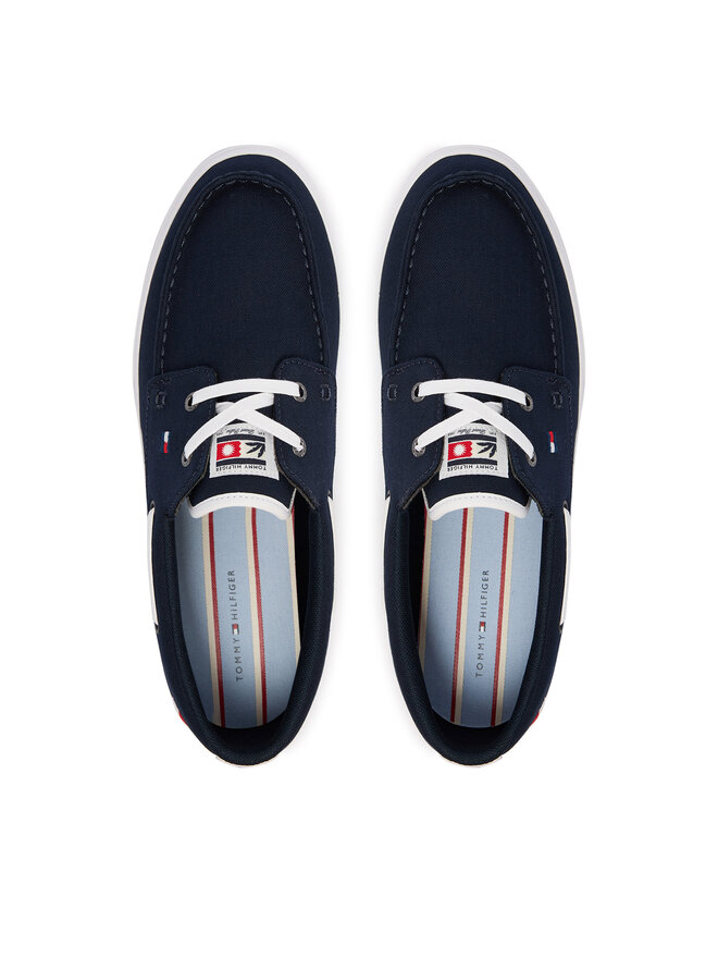 Tommy Hilfiger Sneakers aus Stoff Tommy Hilfiger Th Boat Vulc Sneaker Canvas FM0FM05877 Dunkelblau