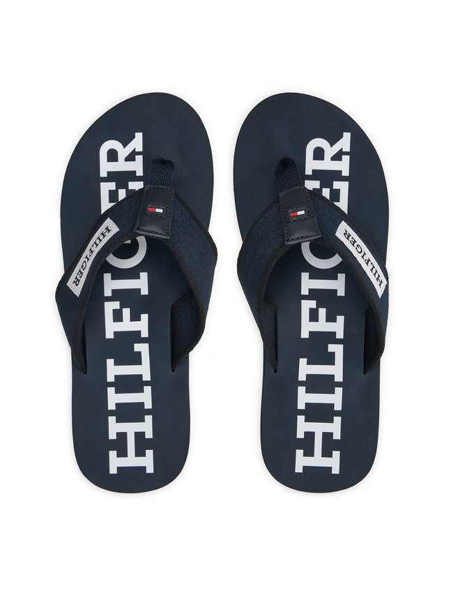 Tommy Hilfiger Žabky Tommy Hilfiger Patch Hilfiger Beach Sandal FM0FM05024 Tmavomodrá