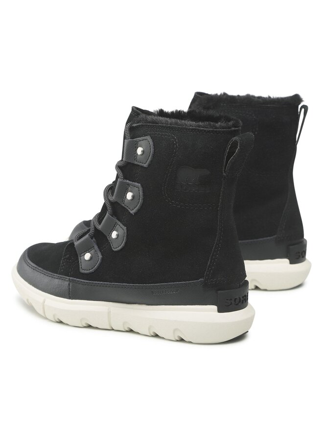 Sorel Schneeschuhe Sorel Explorel II Joan Faux Fur Wp NC4462-010 Schwarz