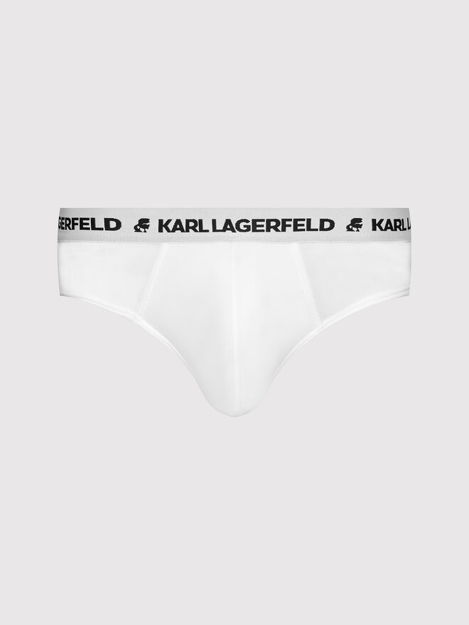 KARL LAGERFELD Homme Slips à Logo (Lot de 3), Blanc, S