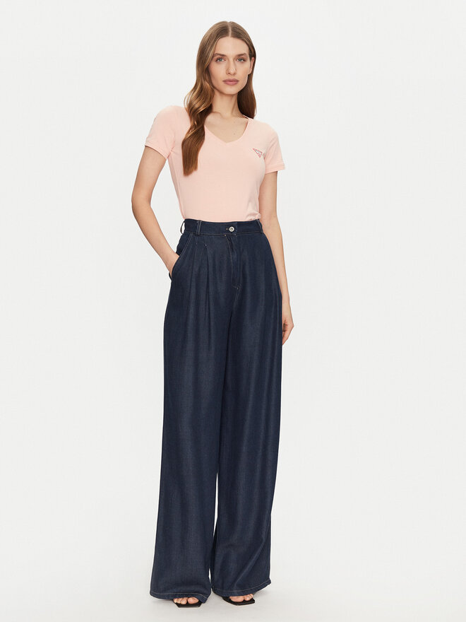 Guess Guess Marškinėliai W2YI45 J1314 Oranžinė Slim Fit