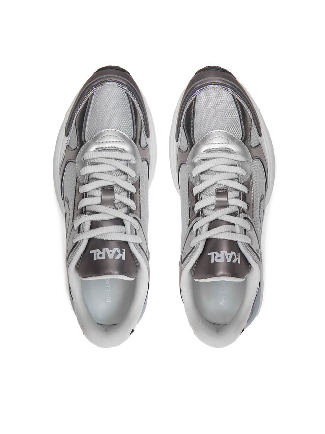 KARL LAGERFELD Sneakersy KARL LAGERFELD Komet KL65638M Srebrny