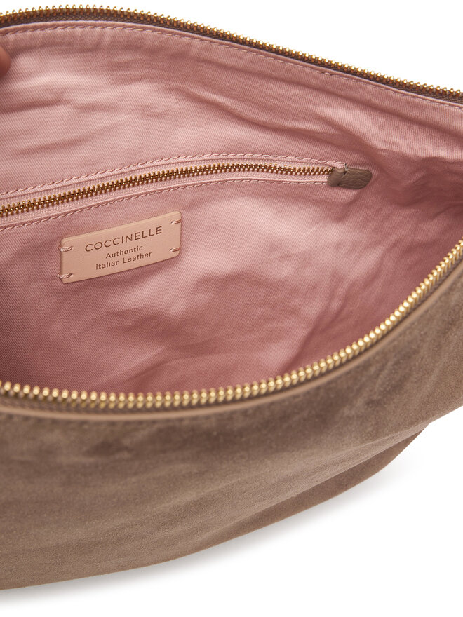 Coccinelle Handtasche Coccinelle VCB Coccinellethess Suede Bim E1 VCB 13 01 01 Dunkelbeige