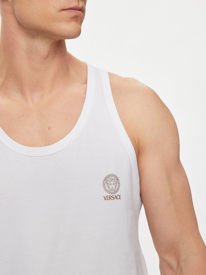 Versace Versace Tank-Top Medusa AUU01012 Weiß Regular Fit