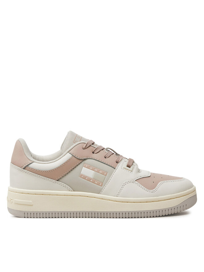 Tommy Jeans Laisvalaikio batai Tommy Jeans Tjw Retro Basket Total Logo EN0EN02606 Écru