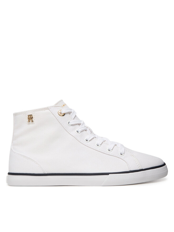 Tommy Hilfiger Sneakers aus Stoff Tommy Hilfiger Th Chic Low Profile Mid Cut FW0FW09356 Weiß