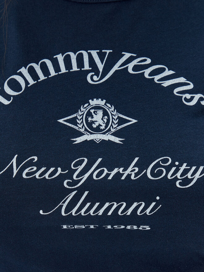 Tommy Jeans Tommy Jeans Marškinėliai Nyc Ringer DW0DW20323 Tamsiai mėlyna Slim Fit
